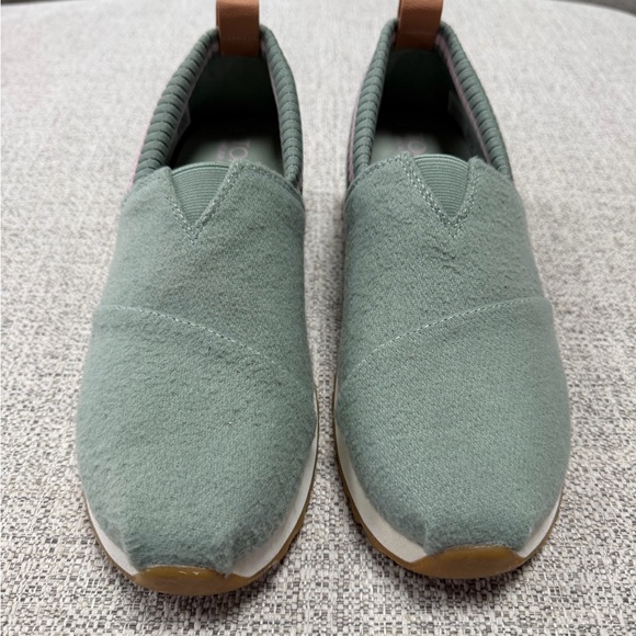 Toms Women's Sage Green Slip-On Sneakers - Picture 2 of 6